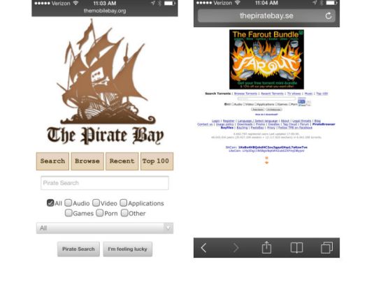 pirate bay mobile