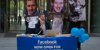 Protesters picket Facebook's London office