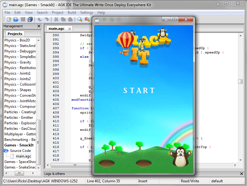 App Game Kit.