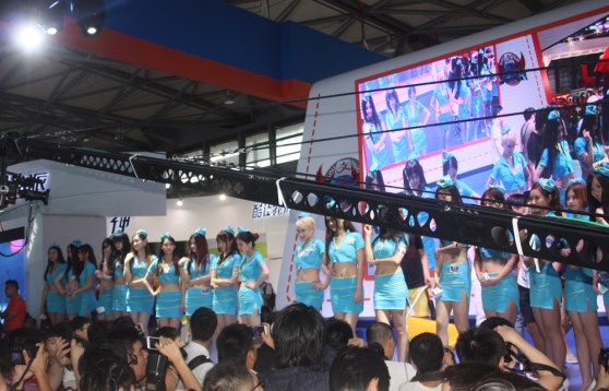 Some of the thousands of show girls at ChinaJoy.