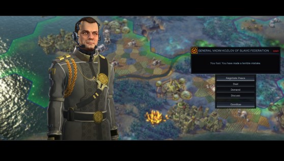 Vadim Kozlov, the leader of the Slavic Federation in  Civilization: Beyond Earth.