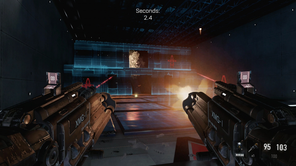 The virtual firing range in Call of Duty: Advanced Warfare allows you to test-drive classes on the fly.