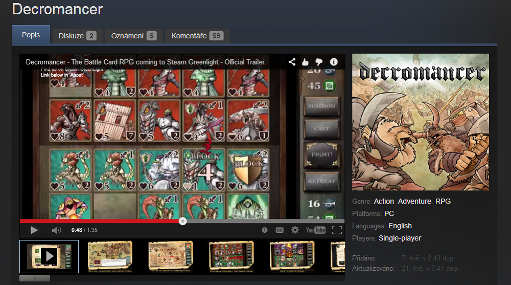 Decromancer on Steam Greenlight.