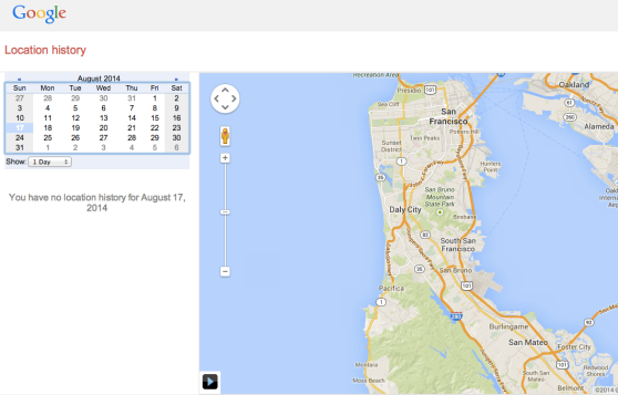 "You have no location history," Google says -- if you've refused to let it log your locations.