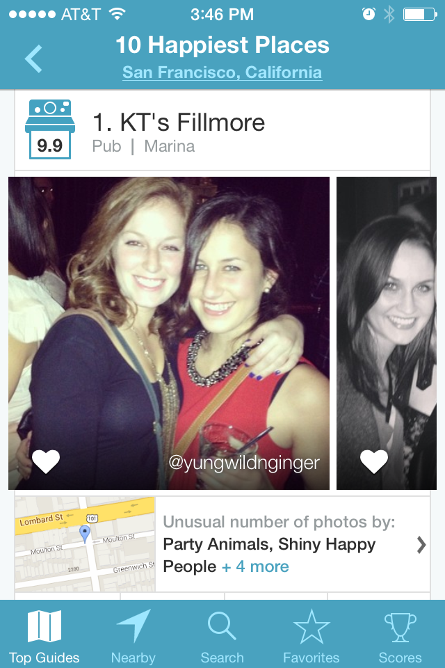 A screen shot of the Jetpac app on an iPhone.
