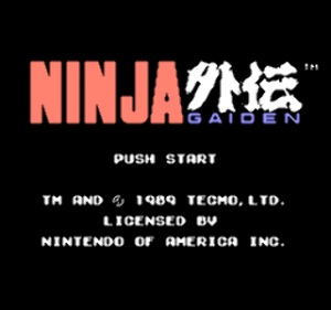 Ninja Gaiden NES title screen