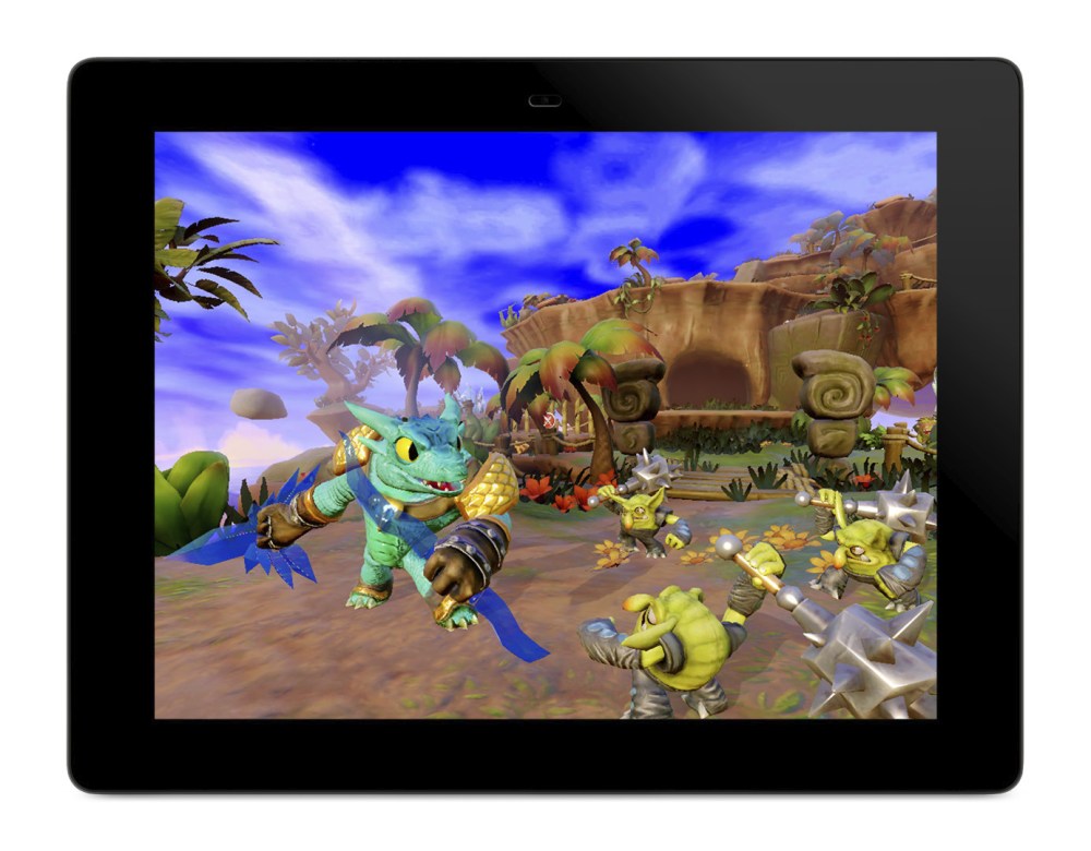 Trap Team's tablet version has every character, mission, and level as its console counterpart.