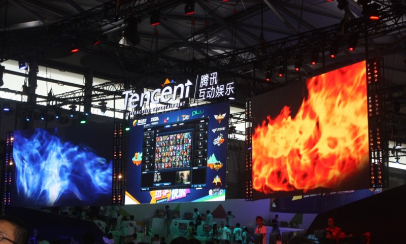 Tencent booth at ChinaJoy Expo 2014