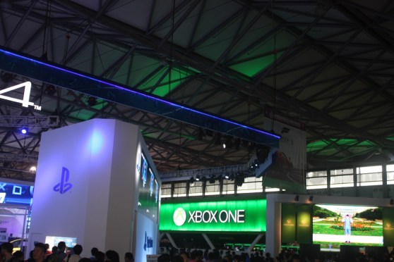 Microsoft and Sony faced off with competing booths at ChinaJoy.