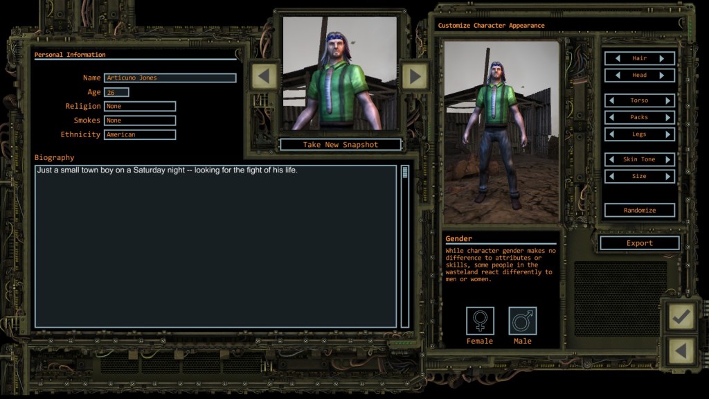 Wasteland 2 creation