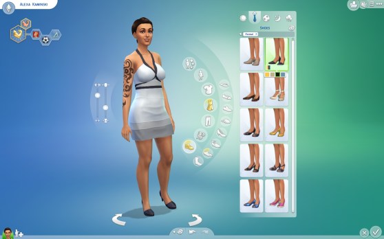 The Sims 4 color selection