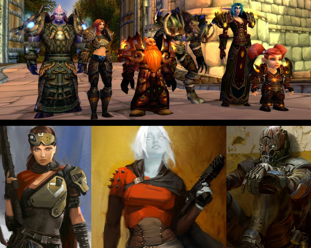 Those are just some of the races in WoW, while Destiny's three choices don't differ much from each other.