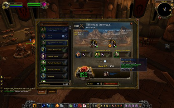 Warcraft follower mission