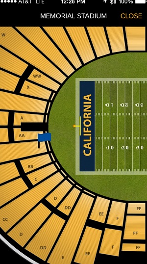 Gametime view of Cal Bears stadium