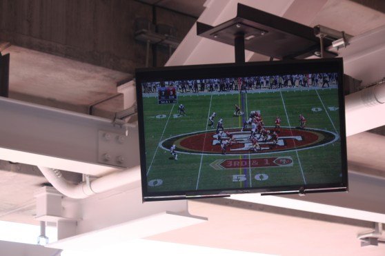 One of 2,000 Sony TVs in the stadium.