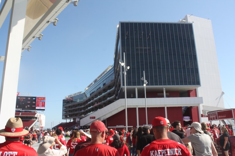 The view entering the stadium.