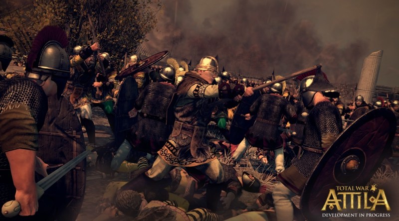 Total War: Attila can zoom in on soldier-to-soldier combat.