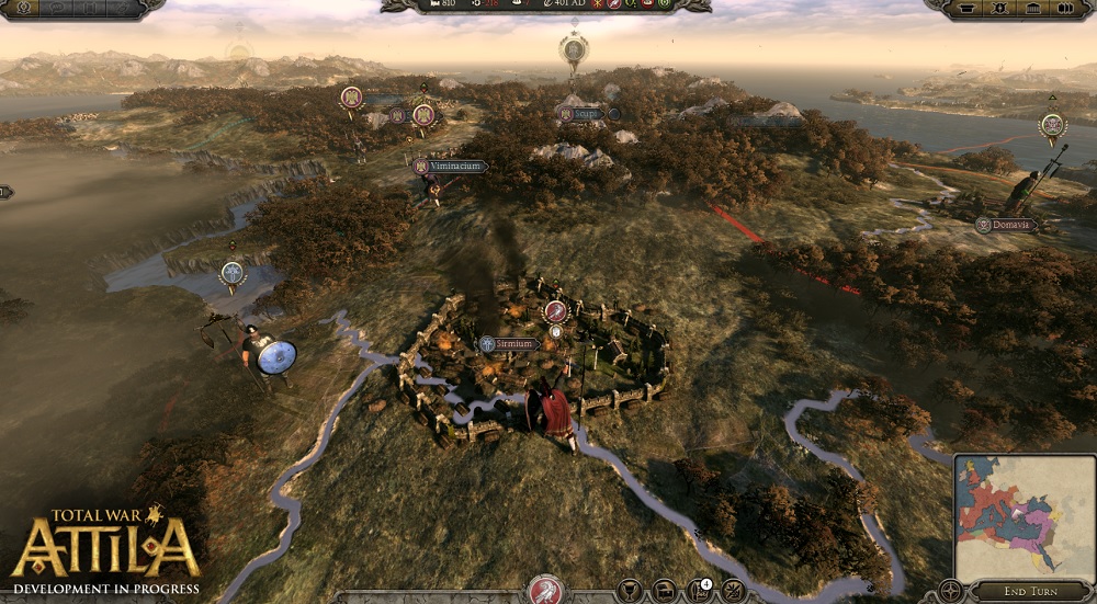 Total War: Attila campaign map.