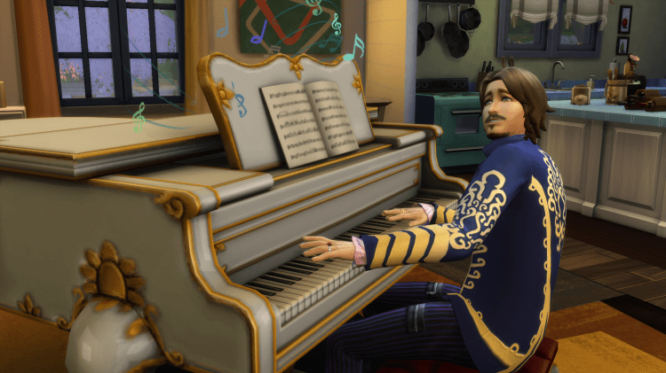The Sims 4 piano