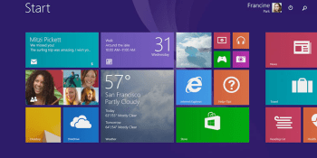Windows 8.1 is now moving up on the outside …