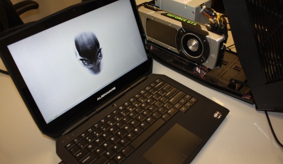 Alienware 13 laptop with the Alienware Graphics Amplifier.