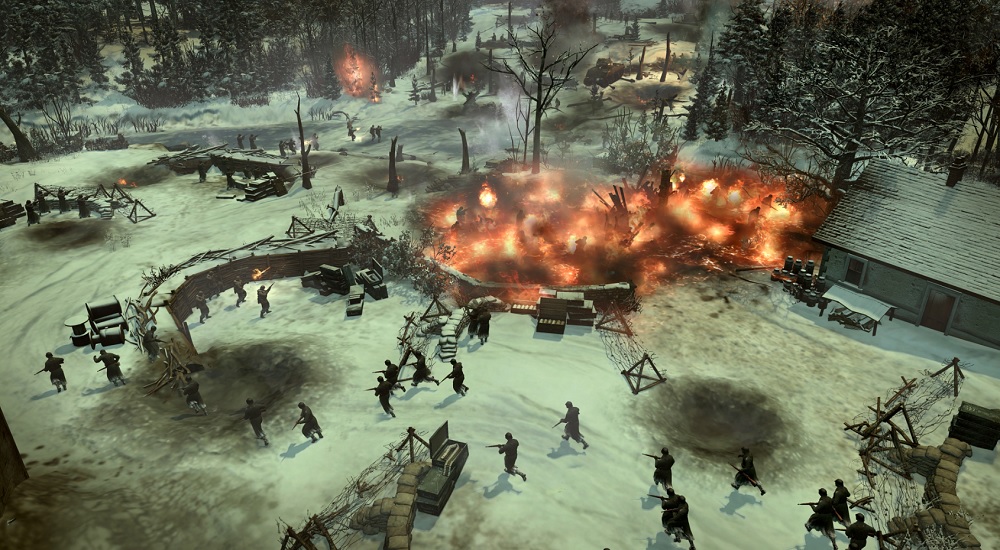 Company of Heroes 2: Ardennes Assault. A big explosion.