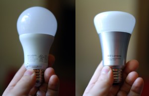 The Belkin WeMo (left) and Philips Hue (right).