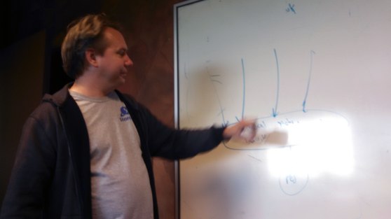 Brad Wardell at a whiteboard