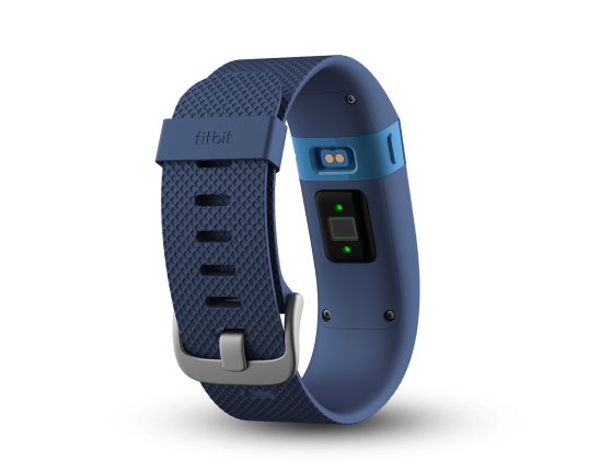 The Fitbit Charge HR has a heartbeat sensor on the back.