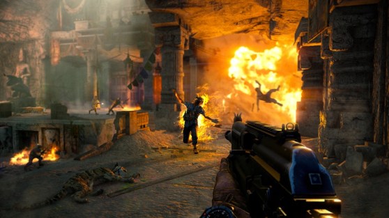 You can blow up your enemies with well-placed shots in Far Cry 4.