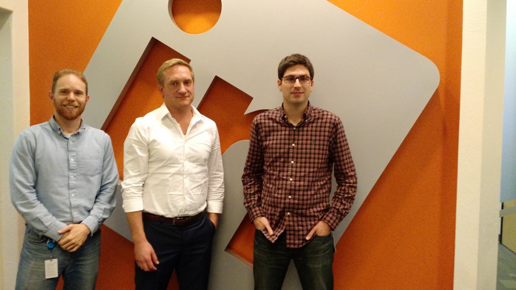 From left, senior data scientist Jason Schissel, staff software engineer Jacob Bollinger, and senior data scientist Mathieu Bastian.