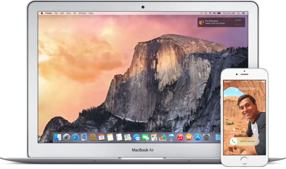 yosemite ios 8 call