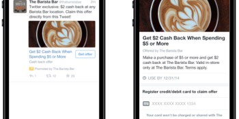 Twitter’s new Offers are deals you can add to your credit or debit card and redeem in store