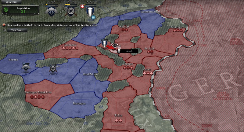Company of Heroes 2: Ardennes Assault's meta map.