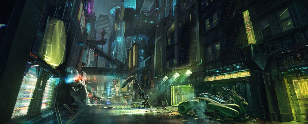 Concept art for the Cyberpunk 2077 trailer from Platige Image.