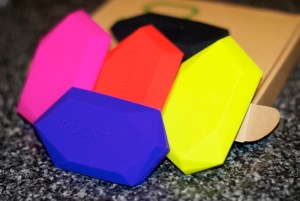 A number of optional gel skins are available to customize the look of the Rocki Play.