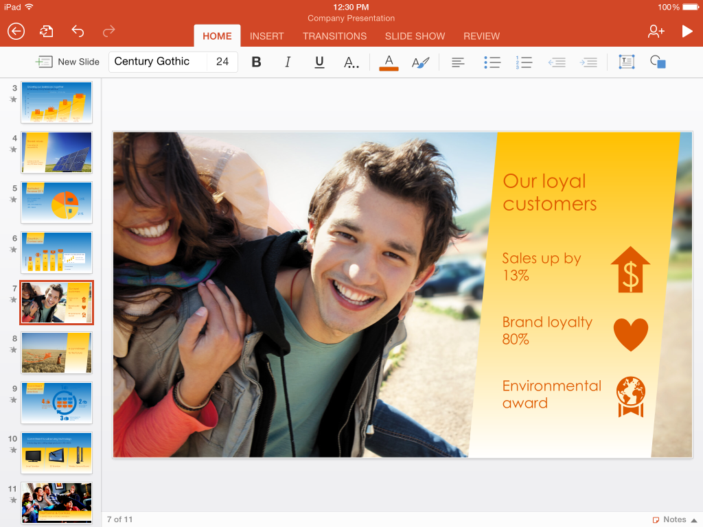 PowerPoint for iPad hero