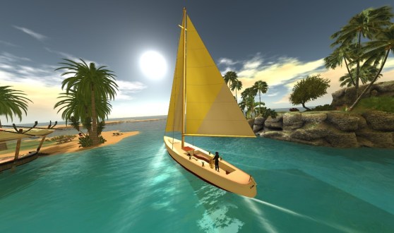 Second Life sailboat