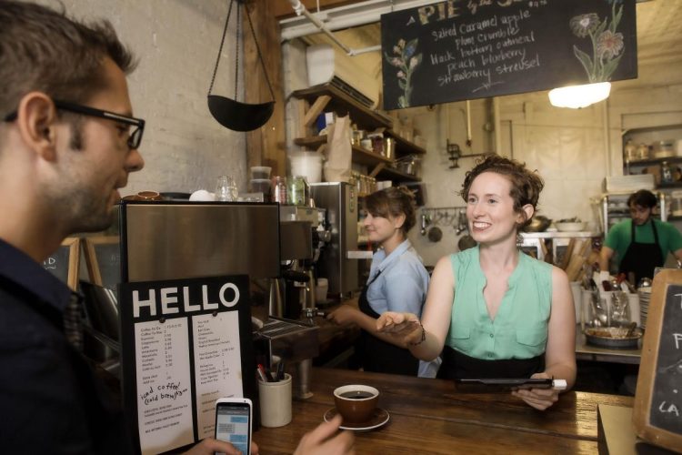 interior of small business, coffee shop