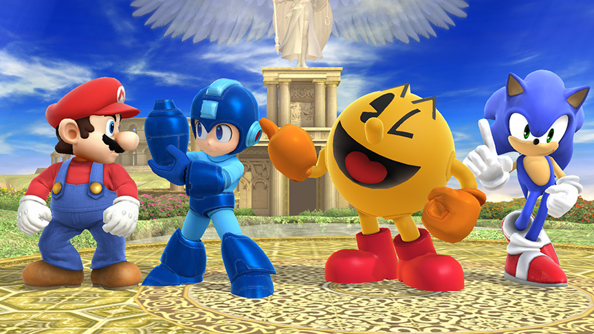 The Smash Bros. characters celebrate a successful 2014.