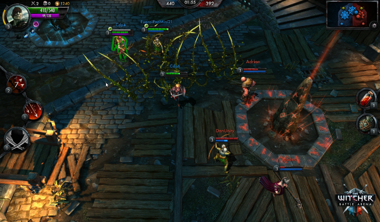 The Witcher Battle Arena gameplay