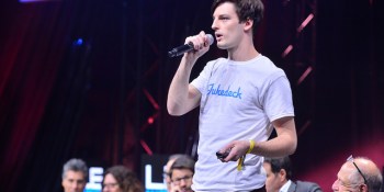 To clap or cringe? Watch Jukedeck cofounder rap his way to winning LeWeb startup competition