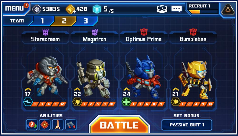 Transformers: Battle Tactics