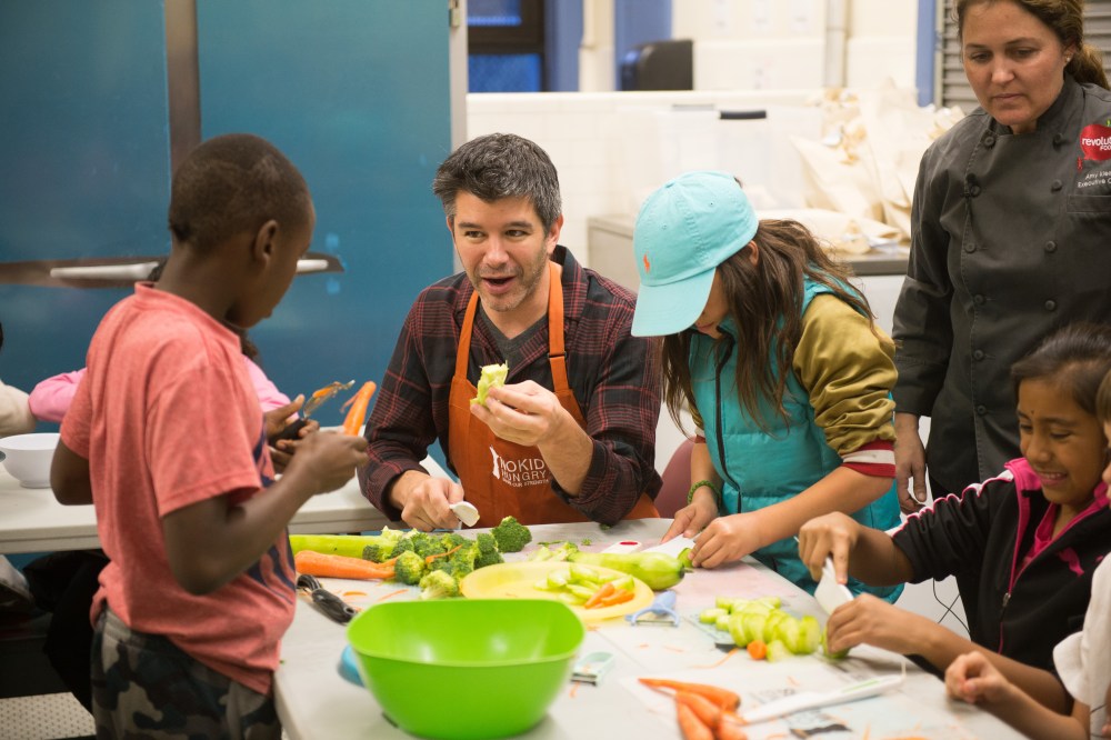 Uber chief executive Travis Kalanick, second from left.