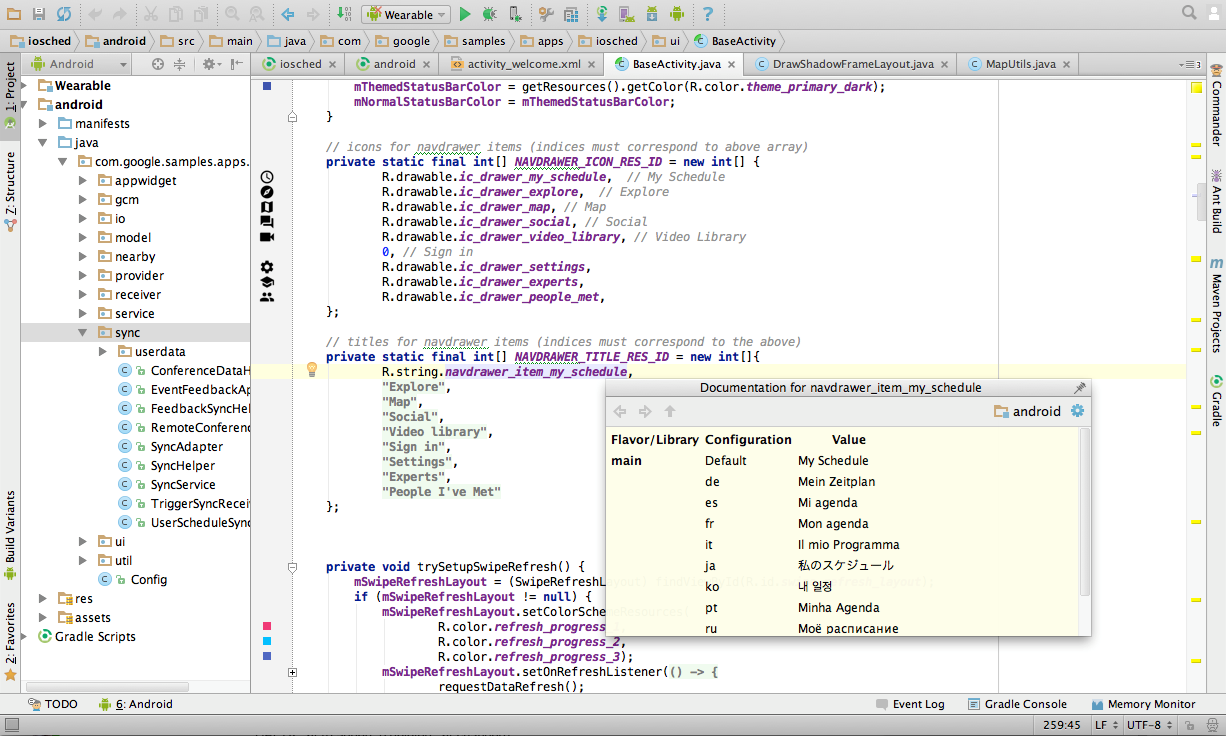 The code editor leverages IntelliJ IDEA.