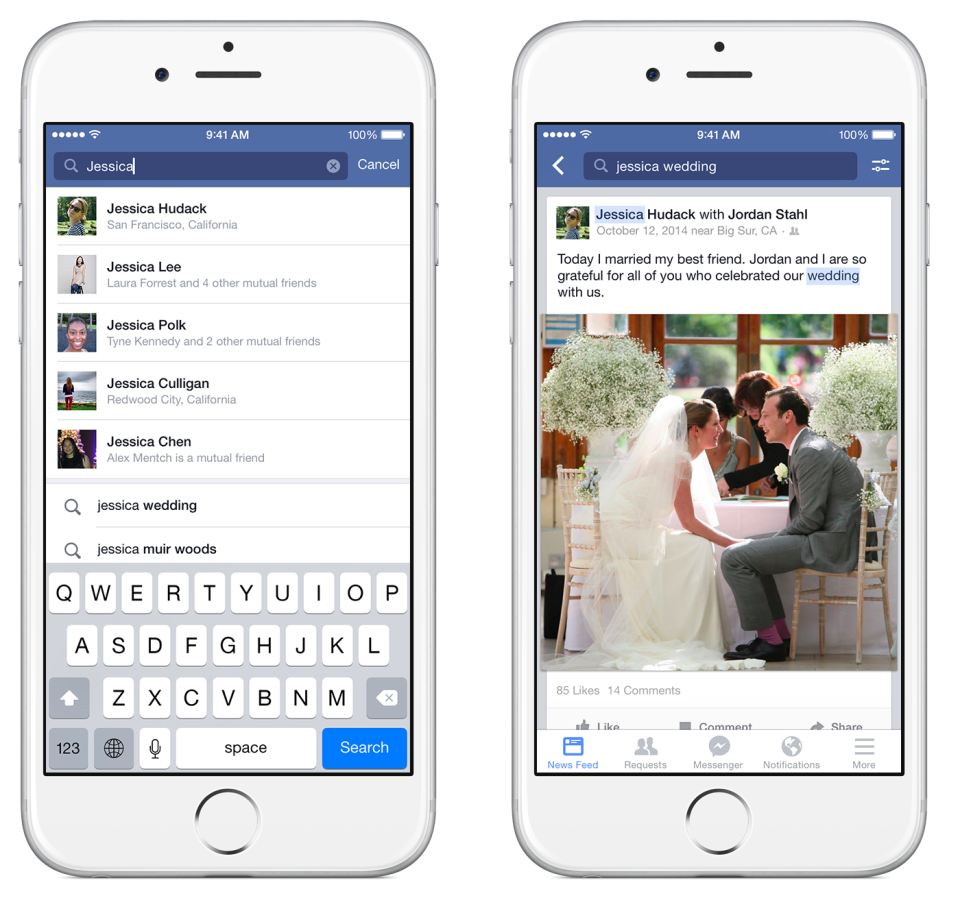 Graph Search now helps mobile users find people and posts on Facebook.