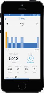 The sleep section of the Withings app.