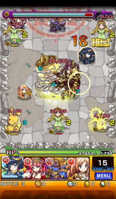 Monster Strike boss battle