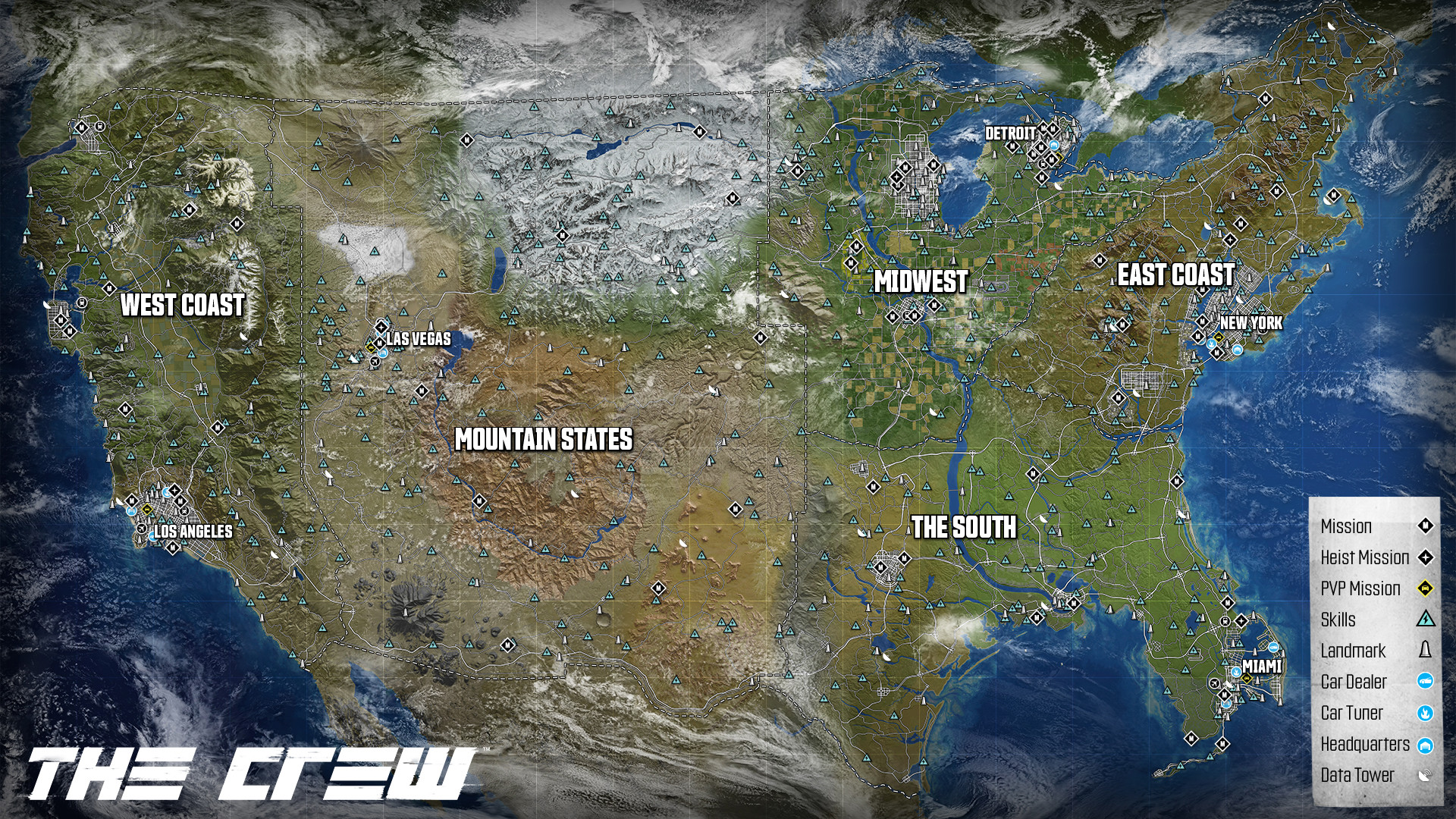 The Crew map