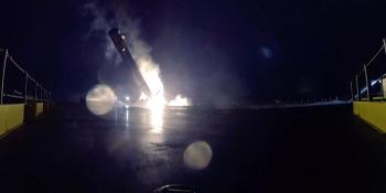 Watch SpaceX’s Falcon 9 explode in crash landing